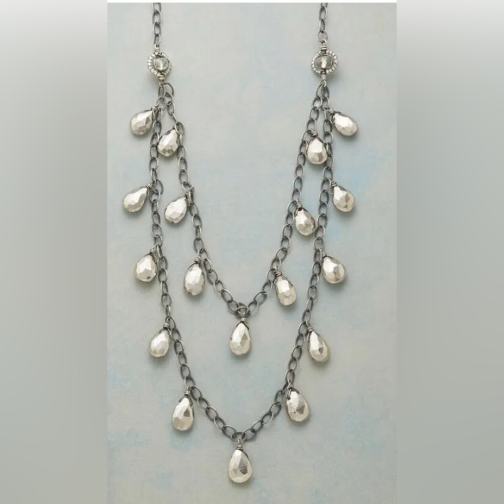 NWT Sundance Catalog Pyrite Frozen Fire Necklace
